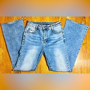 TWO WAY High Rise Flare Leg Jeans